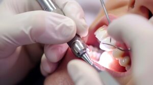 根管治療を受けている患者