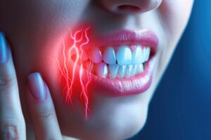 再発した虫歯が痛むイメージ