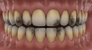 黒くなった歯のイメージ