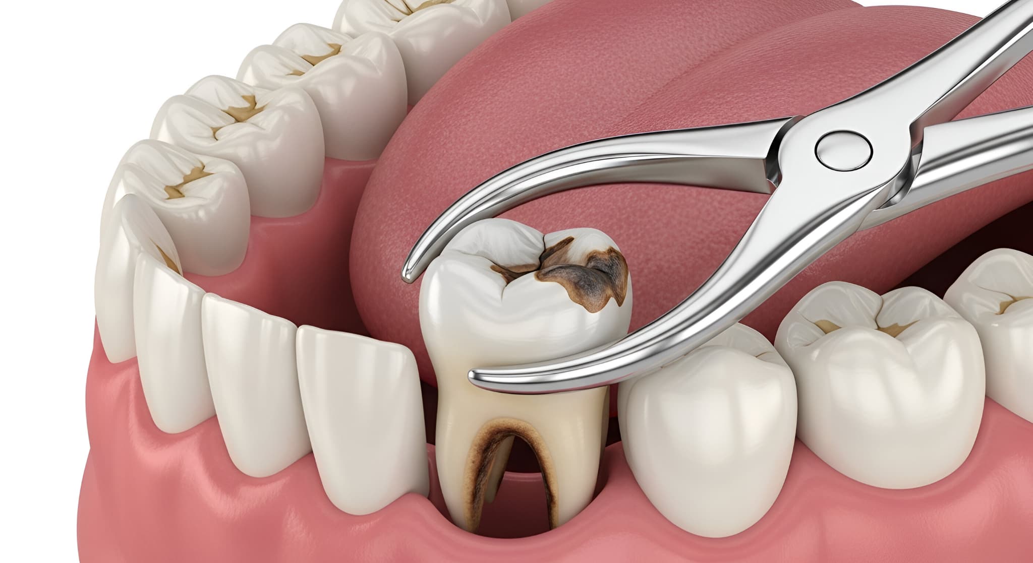 虫歯を抜歯するイメージ